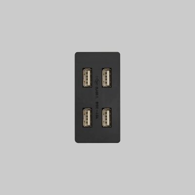 OUTLET MODULE / USB / BLACK