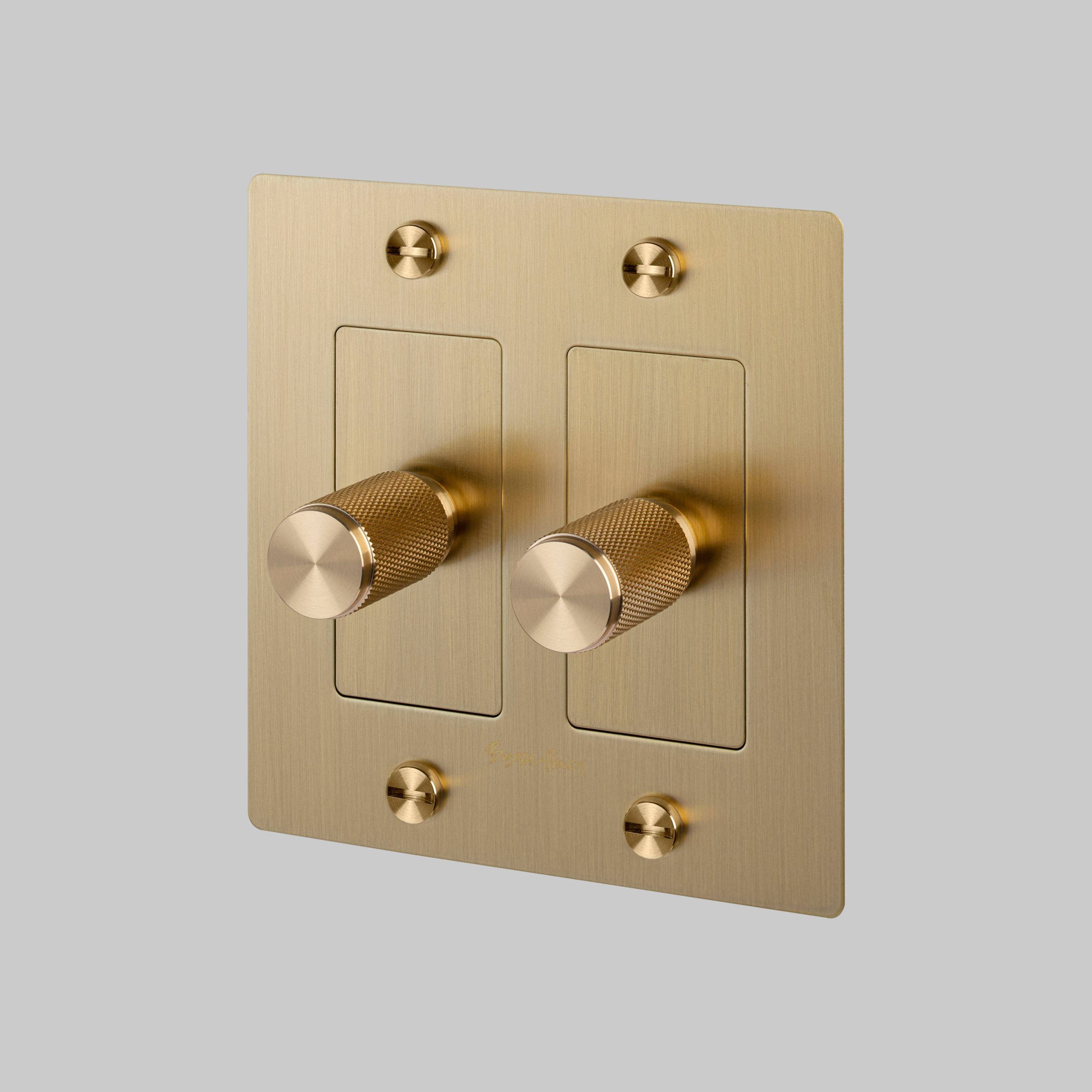2G DIMMER / LED / CROSS / WITH LOGO / BRASS