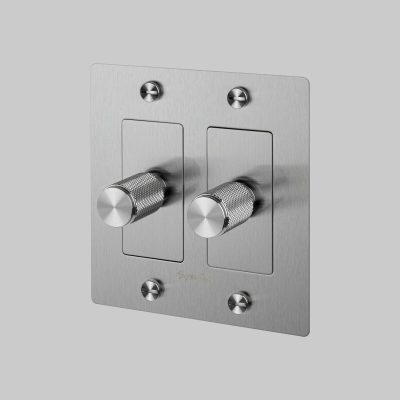 2G DIMMER / LED / CROSS / WITH LOGO / STEEL