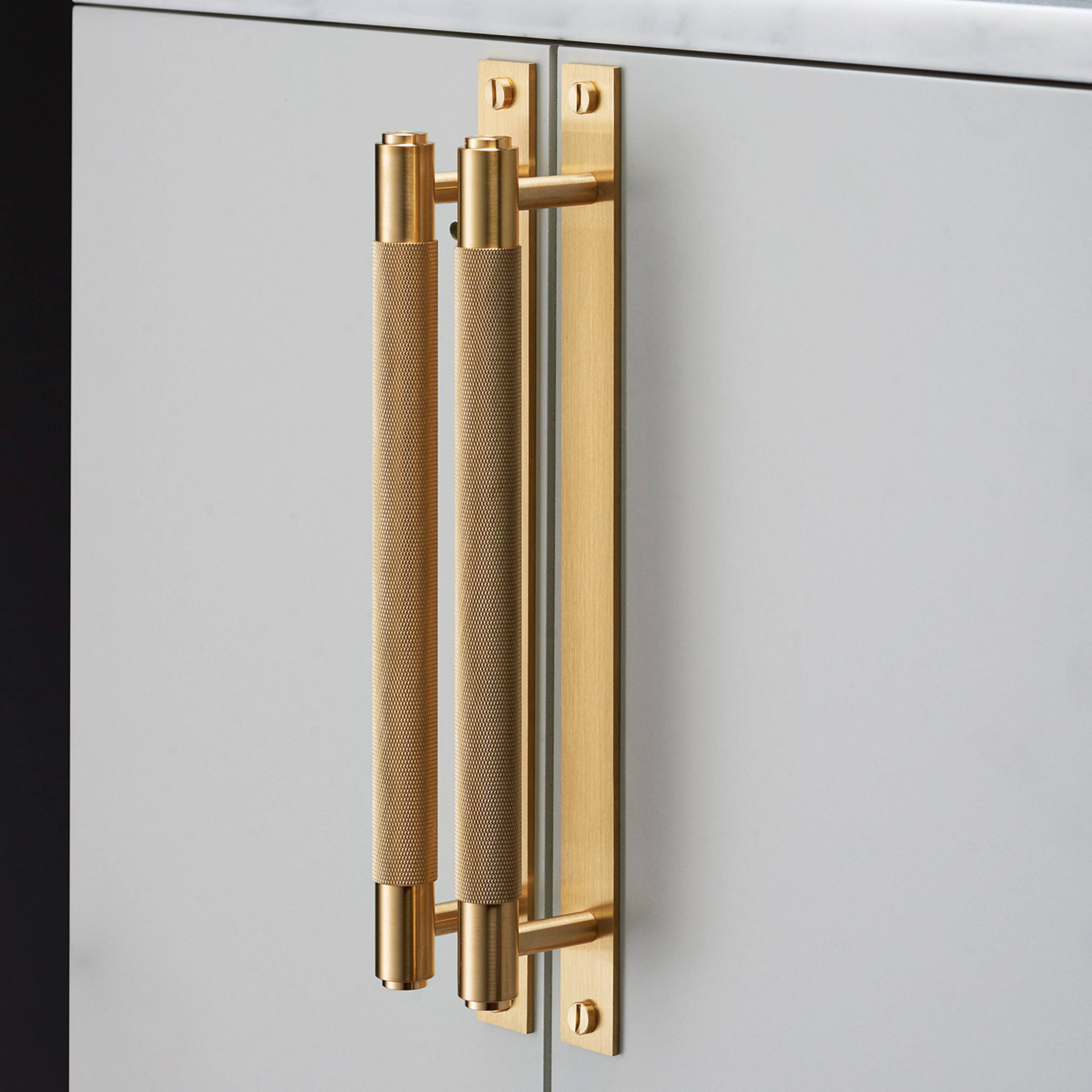 PULL BAR / PLATE / CROSS / MEDIUM / BRASS - Image 5