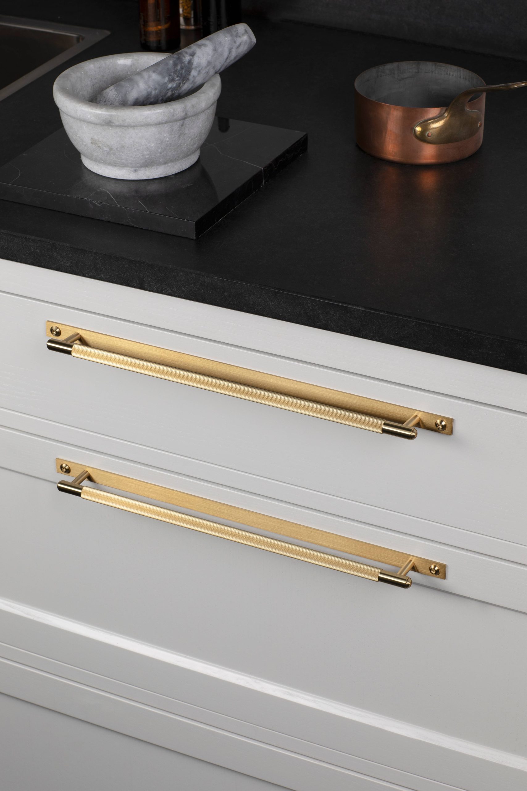 PULL BAR / PLATE / LINEAR / LARGE / BRASS - Image 3