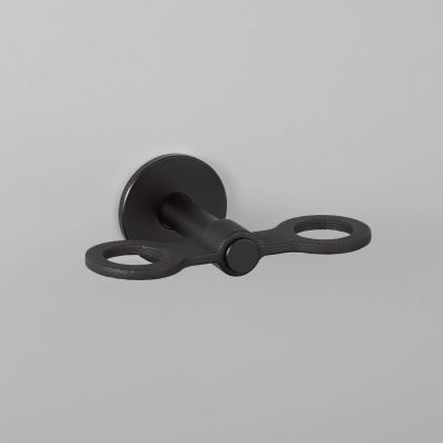 SOAP HOLDER / CAST / DOUBLE DISPENSER / WELDERS BLACK
