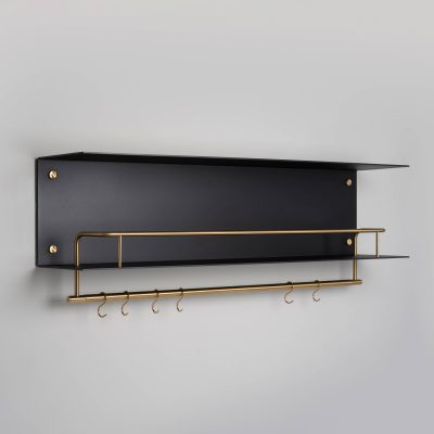 KITCHEN SHELF / HANGER / BLACK / WITHOUT LOGO / BRASS