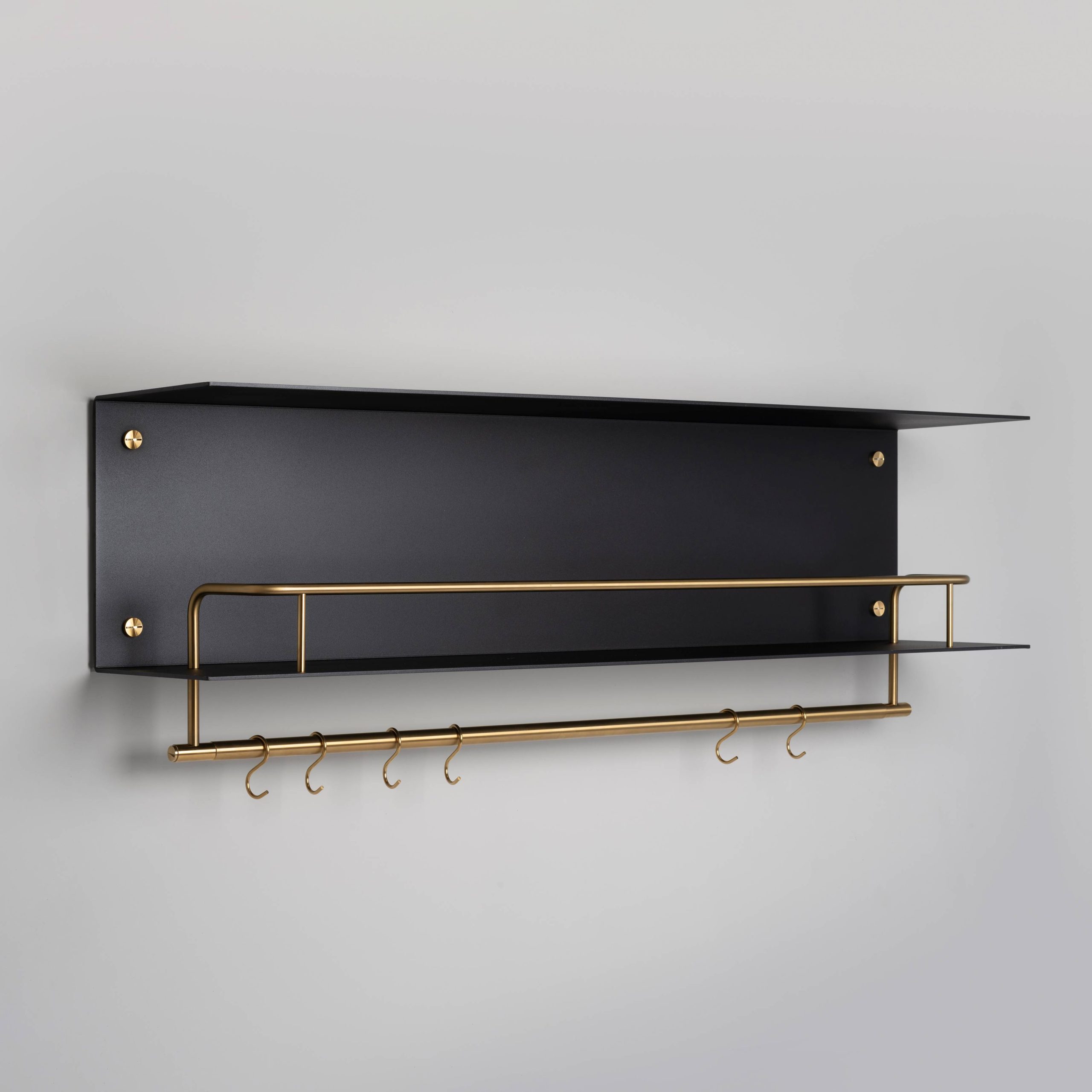 KITCHEN SHELF / HANGER / BLACK / WITHOUT LOGO / BRASS