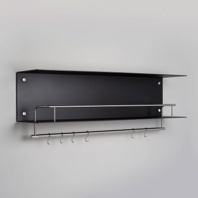 KITCHEN SHELF / HANGER /  BLACK / WITHOUT LOGO / STEEL