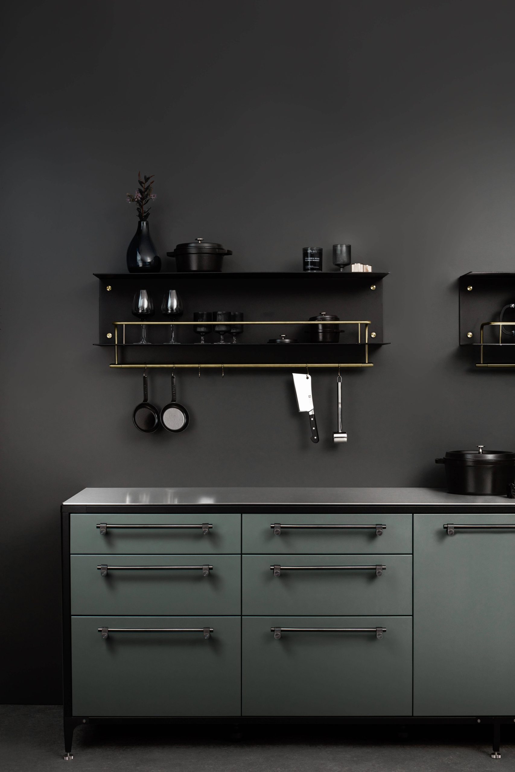 KITCHEN SHELF / HANGER / BLACK / WITHOUT LOGO / BRASS - Image 2