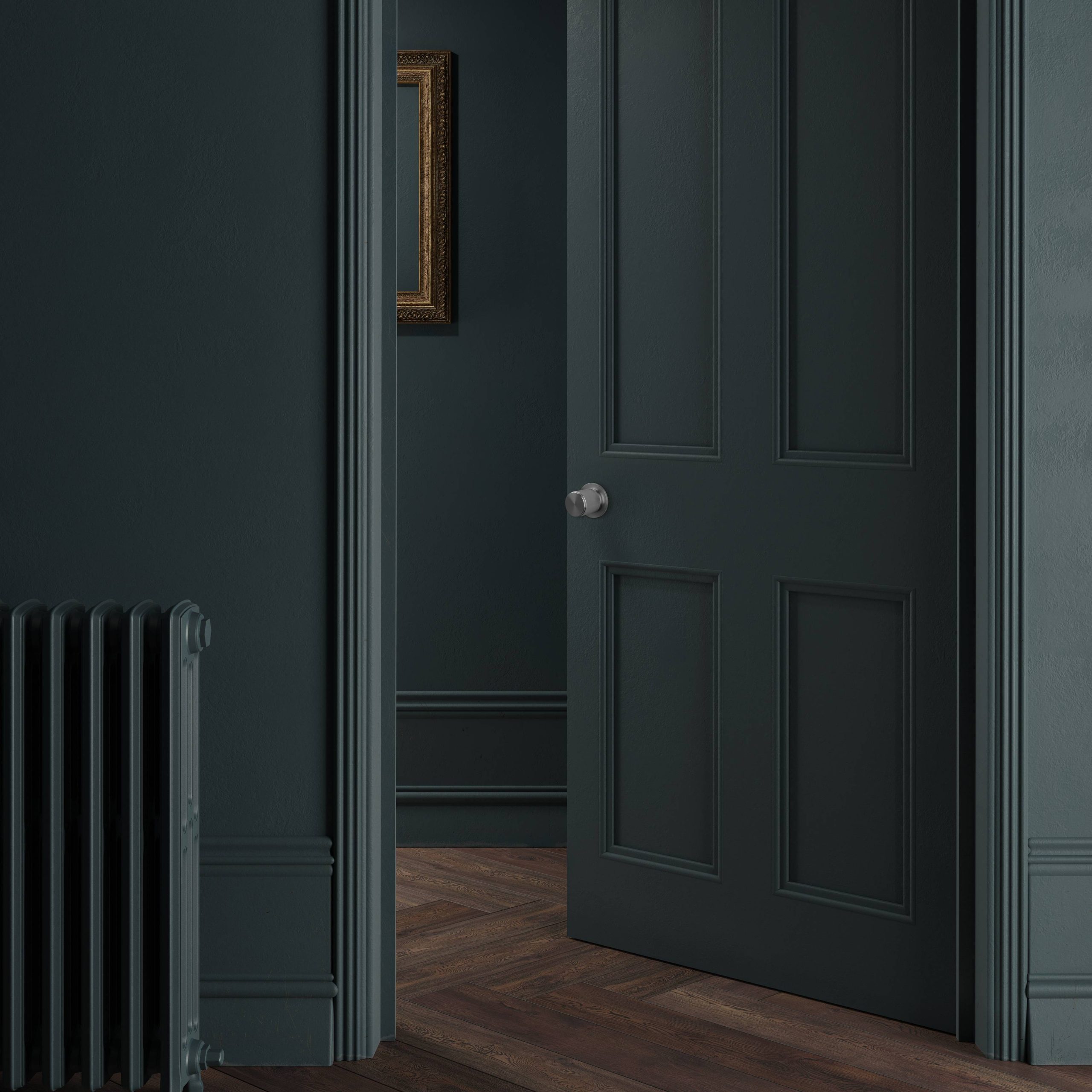 DOOR KNOB SET / PASSAGE / LINEAR / BRASS - Image 3