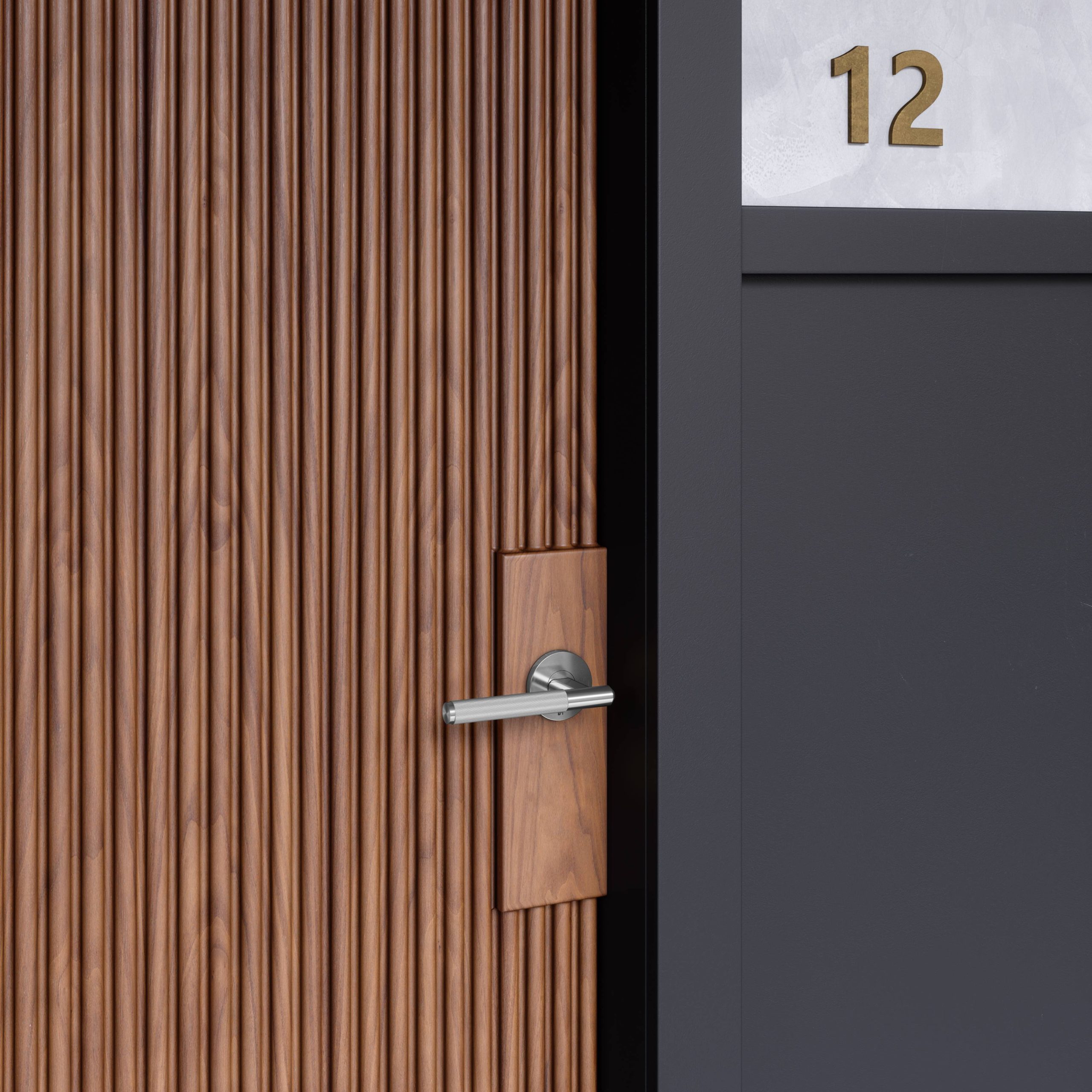DOOR HANDLE SET / PRIVACY / LINEAR / STEEL - Image 3