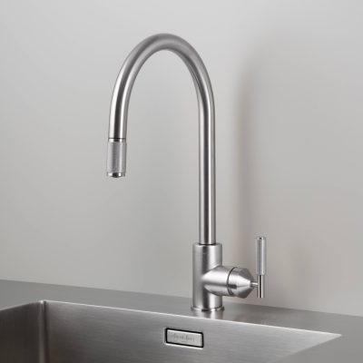 KITCHEN FAUCET / PULL-OUT MIXER / CROSS / STEEL