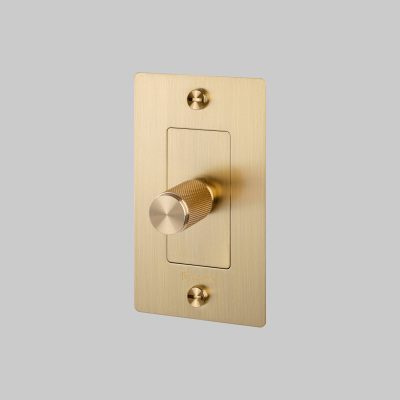 1G DIMMER / INCANDESCENT / CROSS / WITH LOGO / BRASS