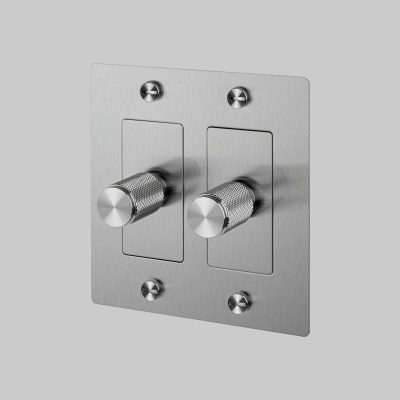 2G DIMMER / LED / CROSS / WITHOUT LOGO / STEEL