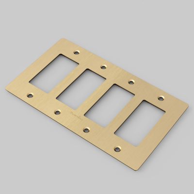 4G PLATE / WITH LOGO / BRASS