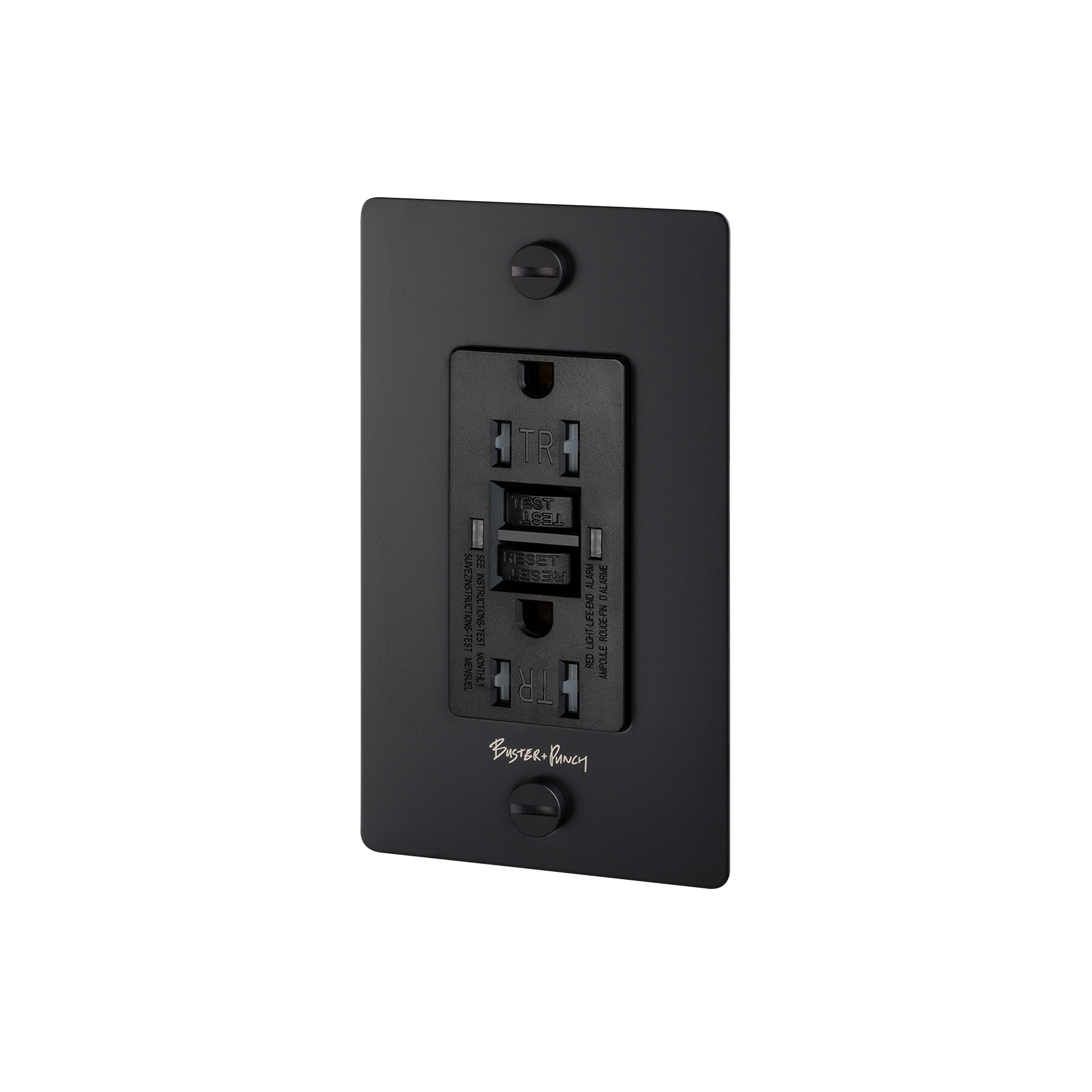 1G DUPLEX OUTLET / GFCI / CROSS / WITH LOGO / BLACK - Image 3