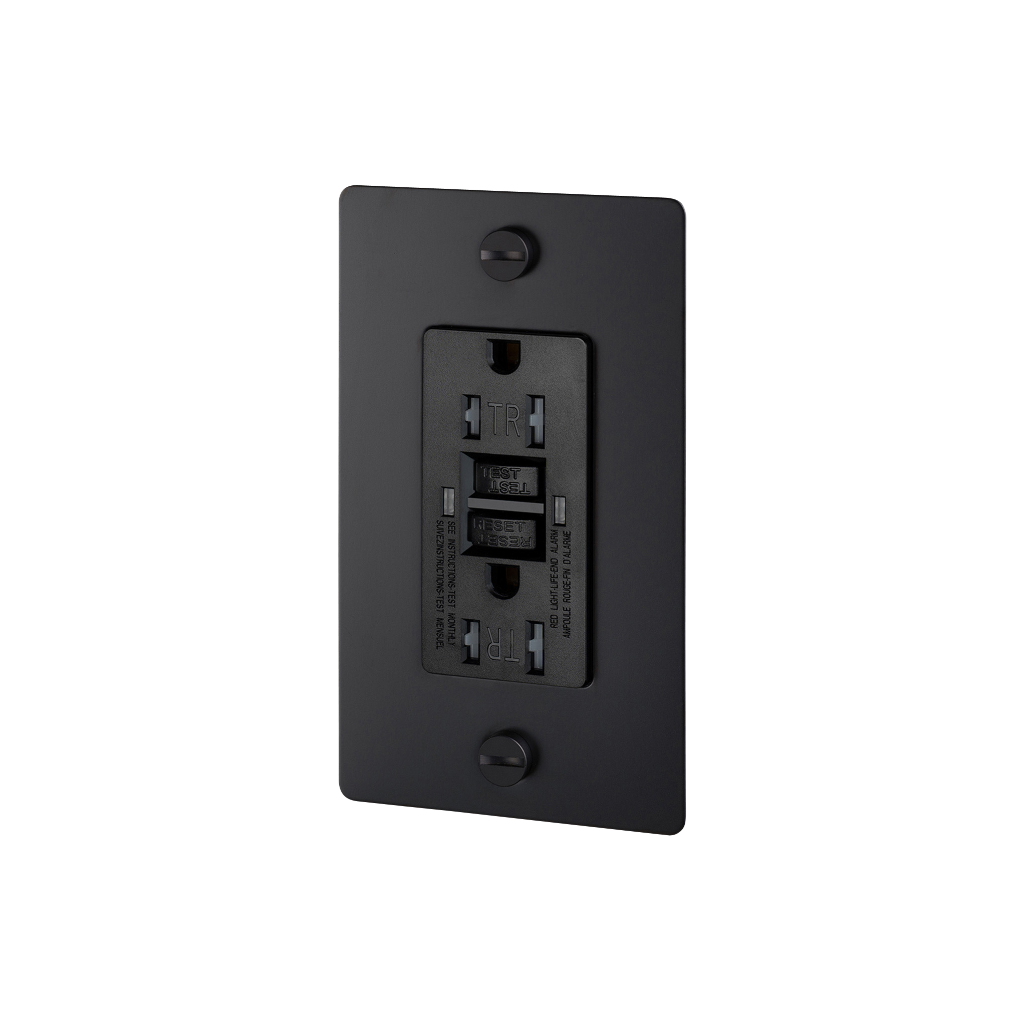 1G DUPLEX OUTLET / GFCI / CROSS / WITHOUT LOGO / BLACK - Image 3