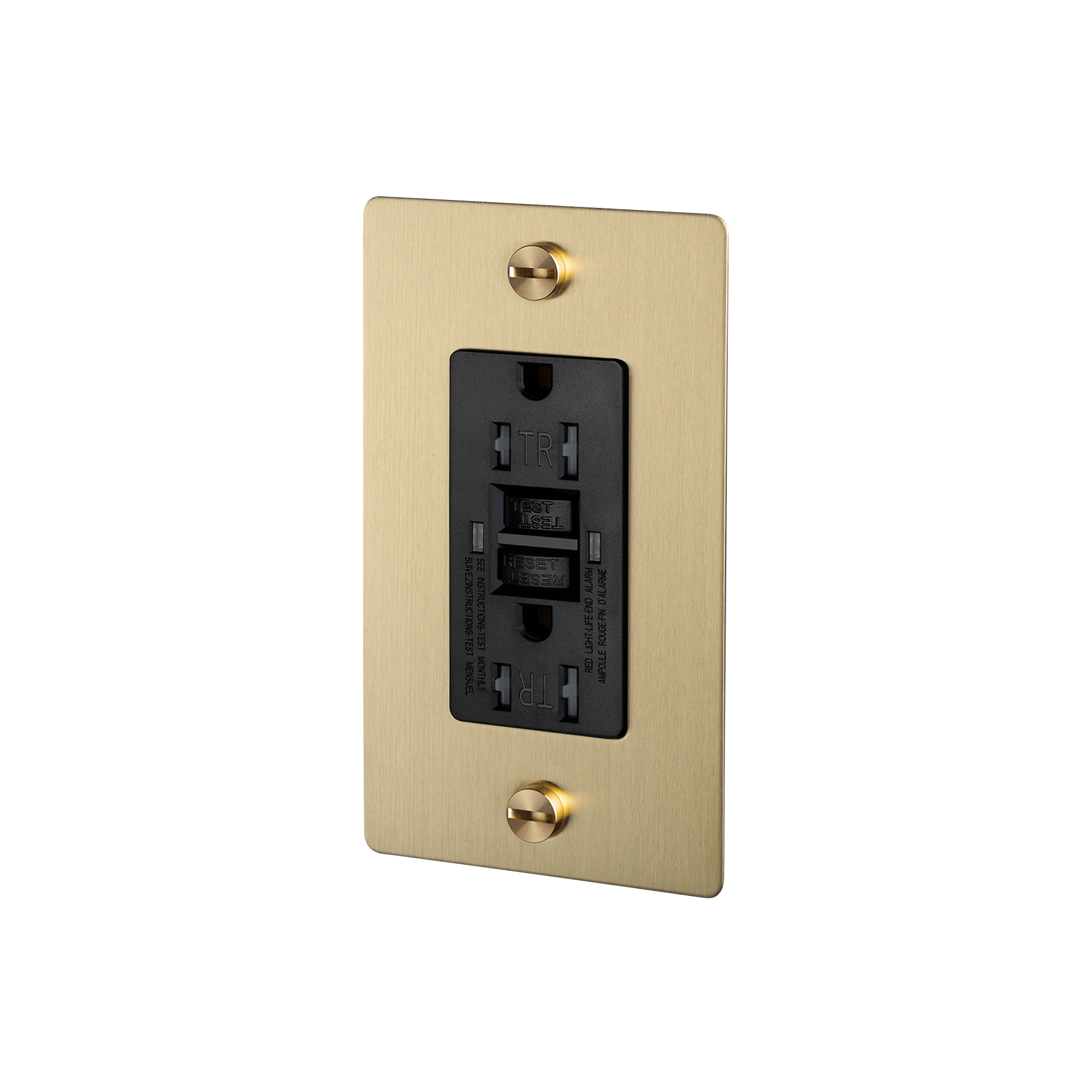 1G DUPLEX OUTLET / GFCI / CROSS / WITHOUT LOGO / BRASS - Image 3