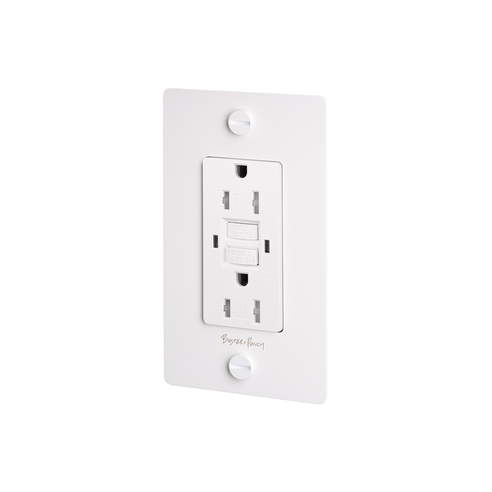 1G DUPLEX OUTLET / GFCI / CROSS / WITH LOGO / WHITE - Image 3
