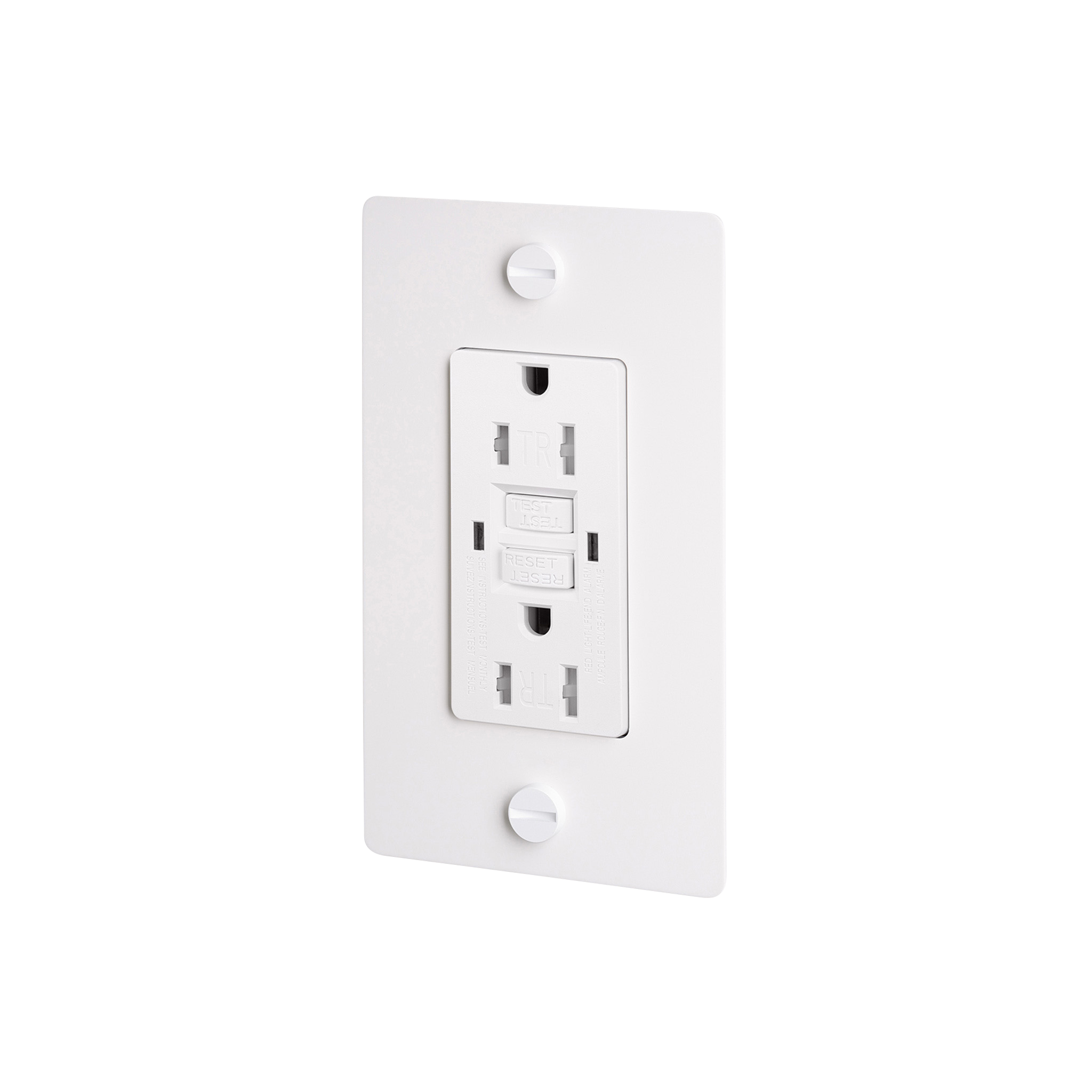 1G DUPLEX OUTLET / GFCI / CROSS / WITHOUT LOGO / WHITE - Image 3