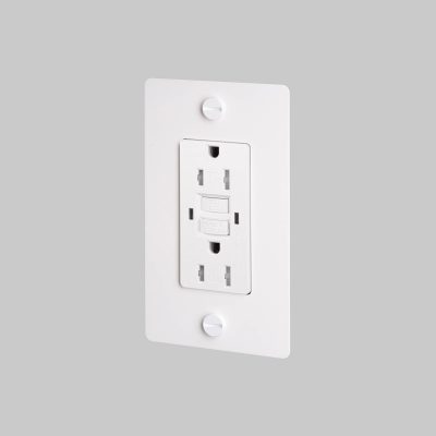 1G DUPLEX OUTLET / GFCI / CROSS / WITHOUT LOGO / WHITE