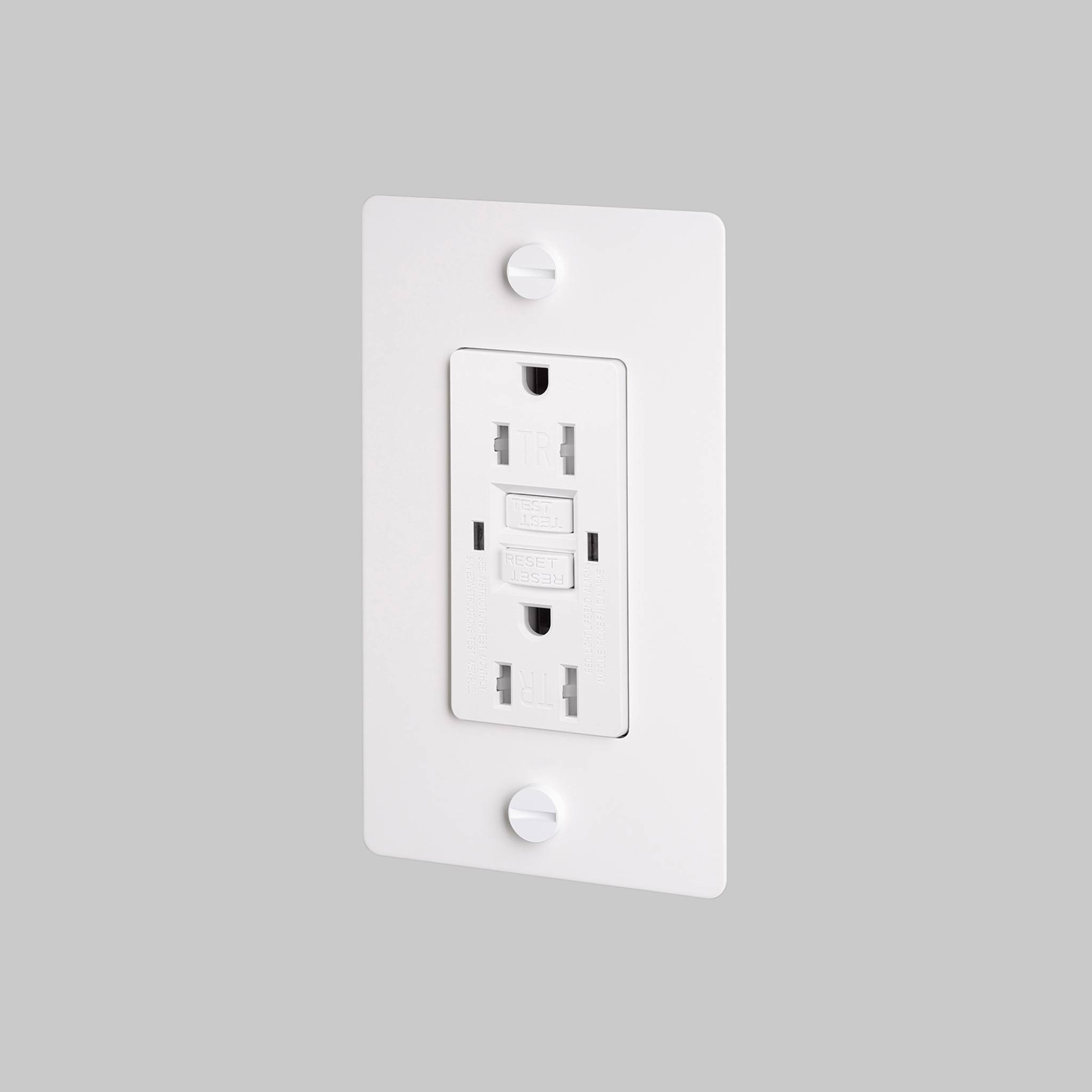 1G DUPLEX OUTLET / GFCI / CROSS / WITHOUT LOGO / WHITE