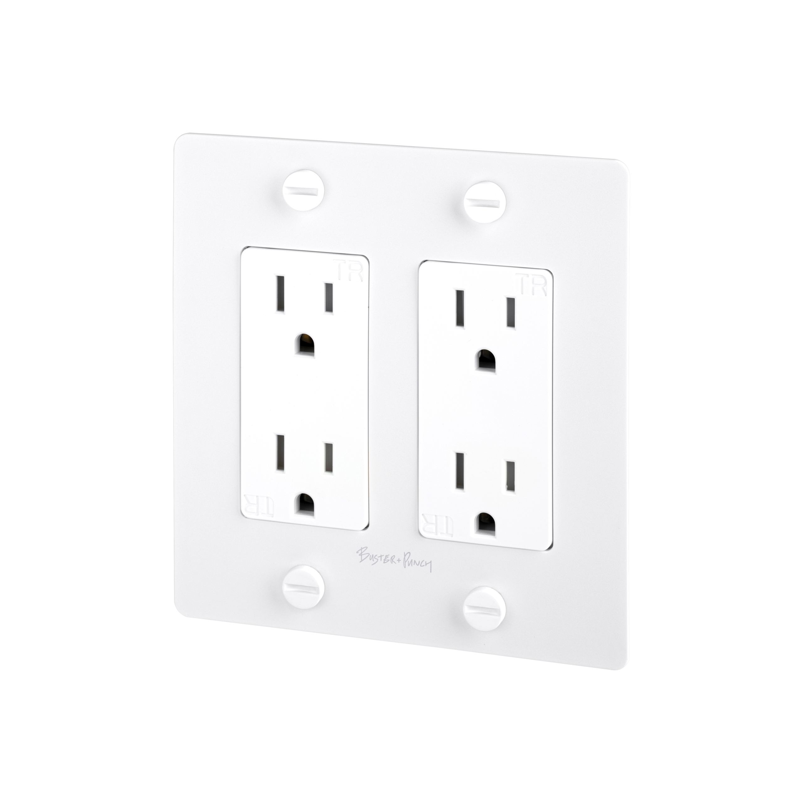 2G DUPLEX OUTLET / CROSS / WITH LOGO / WHITE - Image 3