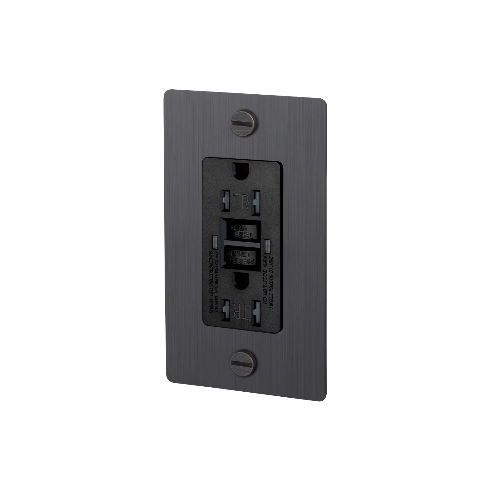 1G DUPLEX OUTLET / GFCI / CROSS / WITHOUT LOGO / SMOKED BRONZE - Image 3