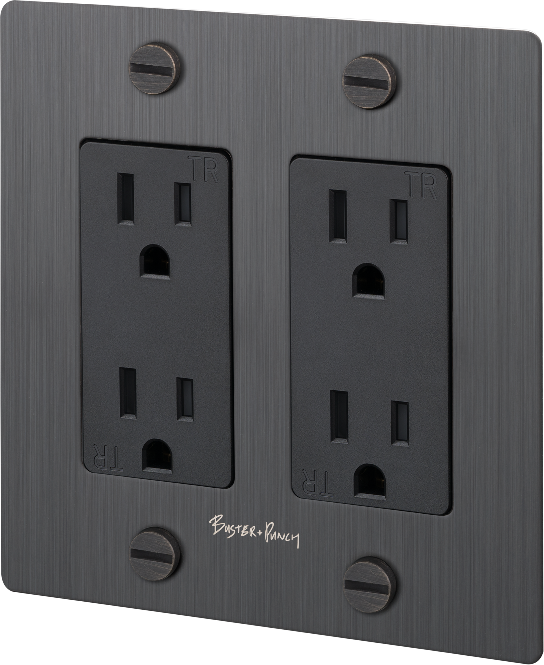 2G DUPLEX OUTLET / CROSS / WITH LOGO / SMOKED BRONZE - Image 3