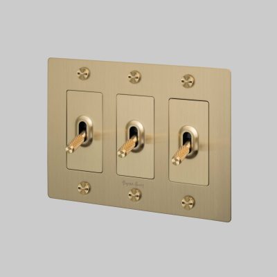3G TOGGLE / CROSS / WITH LOGO / BRASS