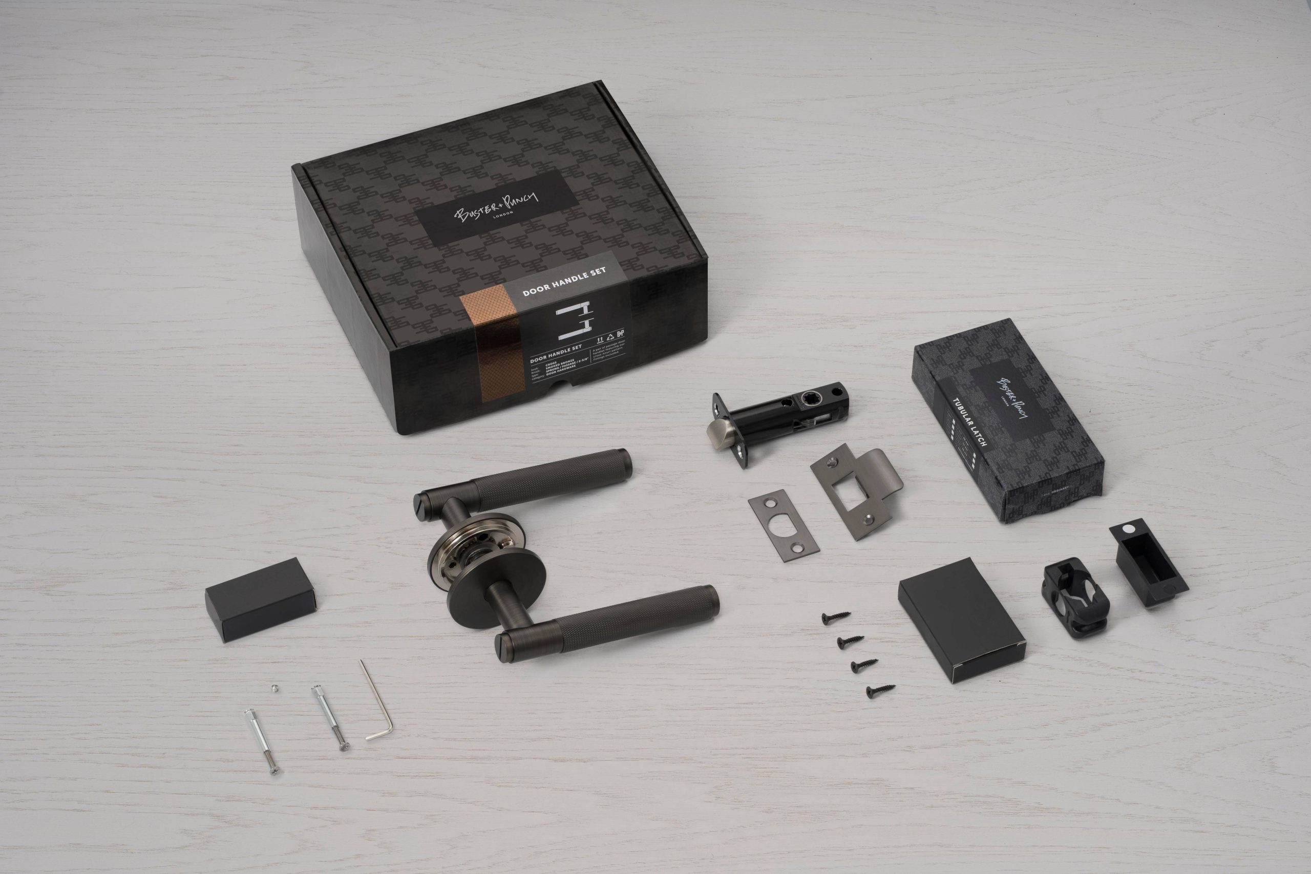 DOOR HANDLE SET / PASSAGE / LINEAR / SMOKED BRONZE - Image 2