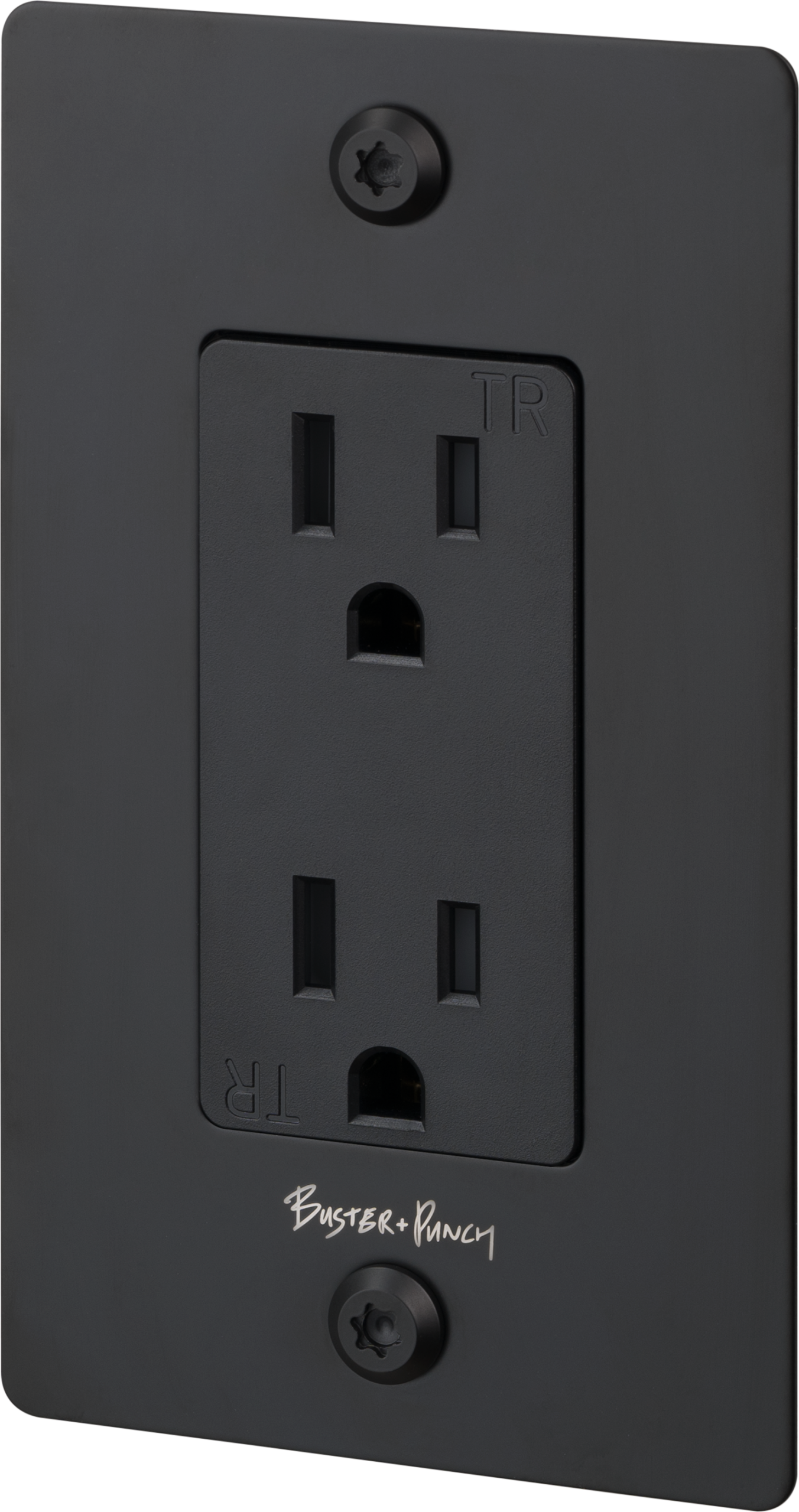 1G DUPLEX OUTLET / LINEAR / WITH LOGO / BLACK - Image 3