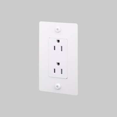 1G DUPLEX OUTLET / LINEAR / WITHOUT LOGO / WHITE