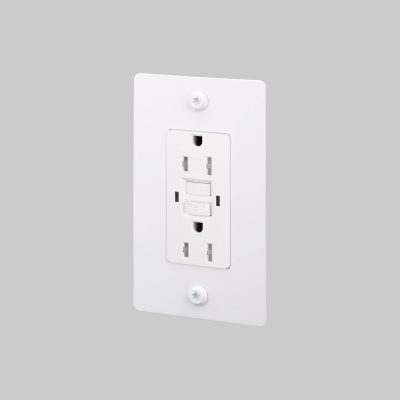 1G DUPLEX OUTLET / GFCI / LINEAR / WITHOUT LOGO / WHITE