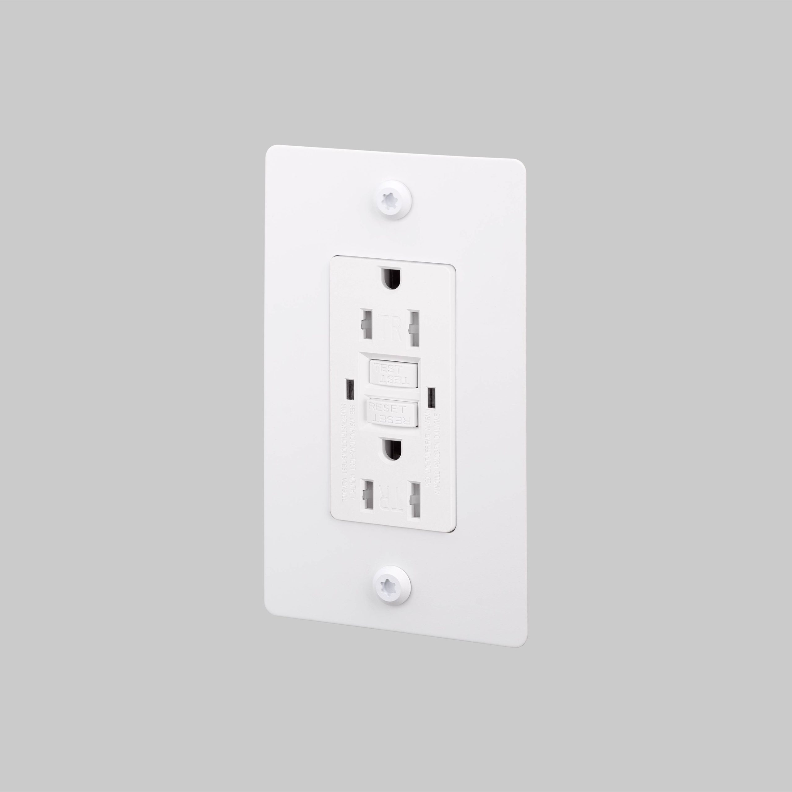 1G DUPLEX OUTLET / GFCI / LINEAR / WITHOUT LOGO / WHITE