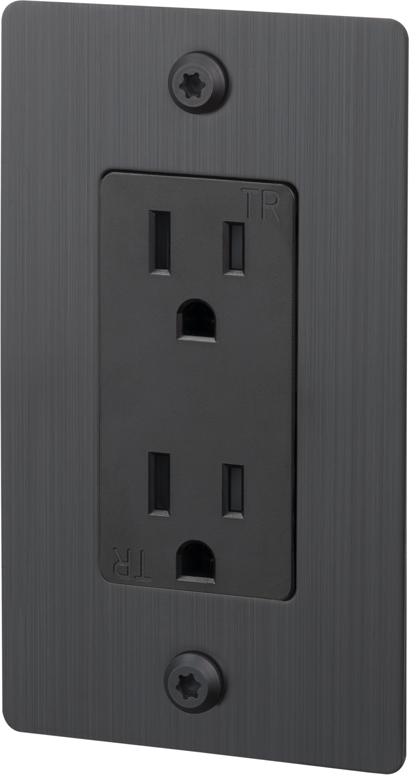 1G DUPLEX OUTLET / LINEAR / WITHOUT LOGO / SMOKED BRONZE - Image 3