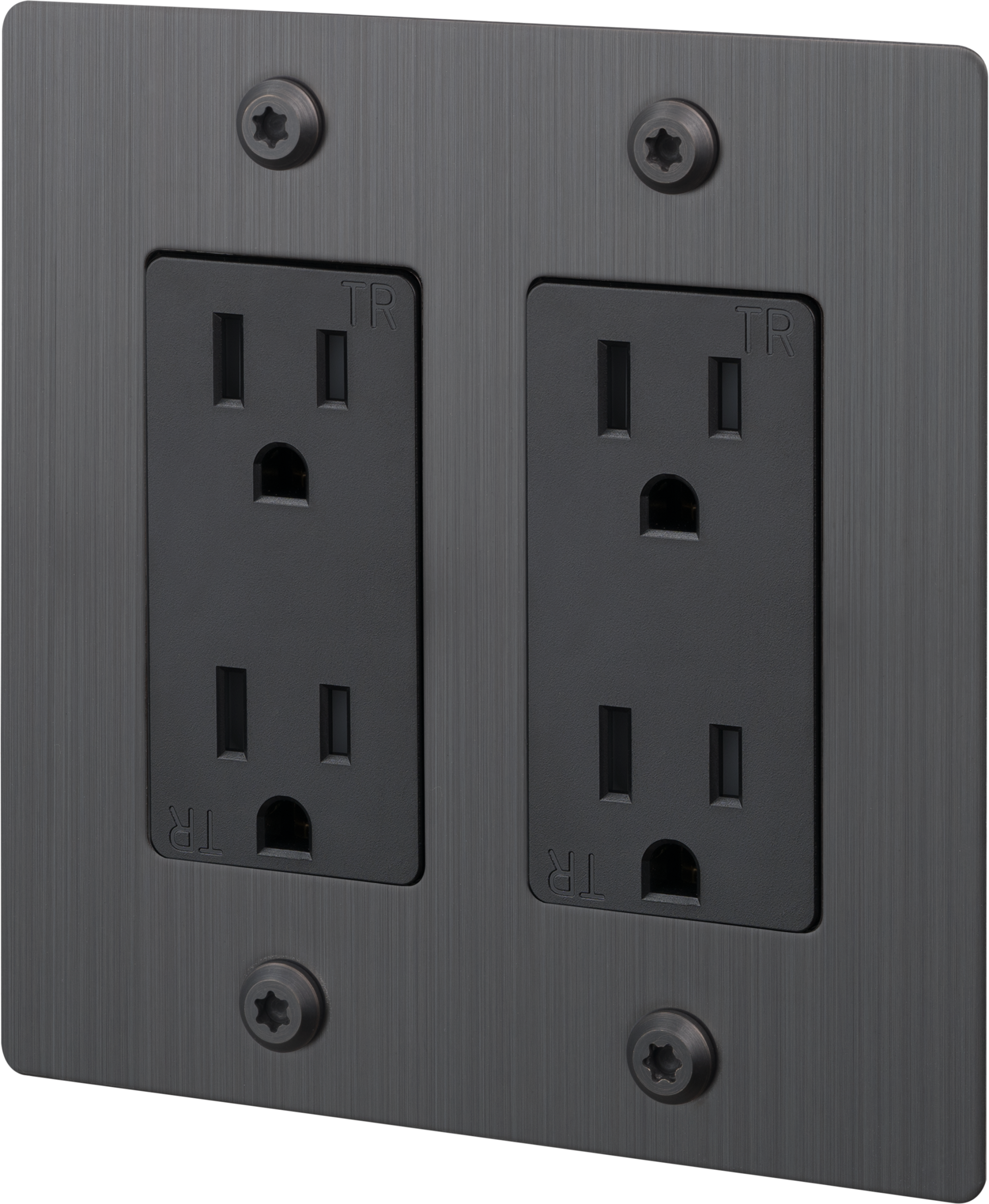 2G DUPLEX OUTLET / LINEAR / WITHOUT LOGO / SMOKED BRONZE - Image 3