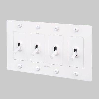 4G TOGGLE / LINEAR / WITH LOGO / WHITE