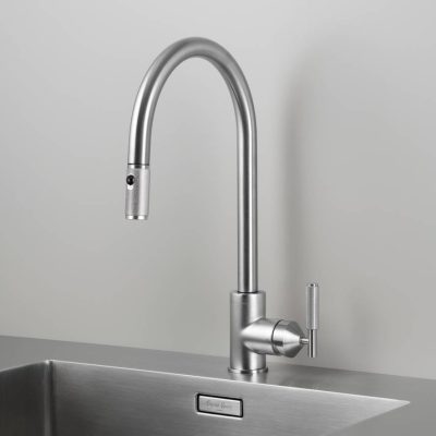 KITCHEN FAUCET / PULL-OUT WITH DUAL SPRAY / CROSS / STEEL