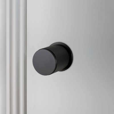 DOOR KNOB / FIXED / DOUBLE-SIDED / CROSS / BLACK