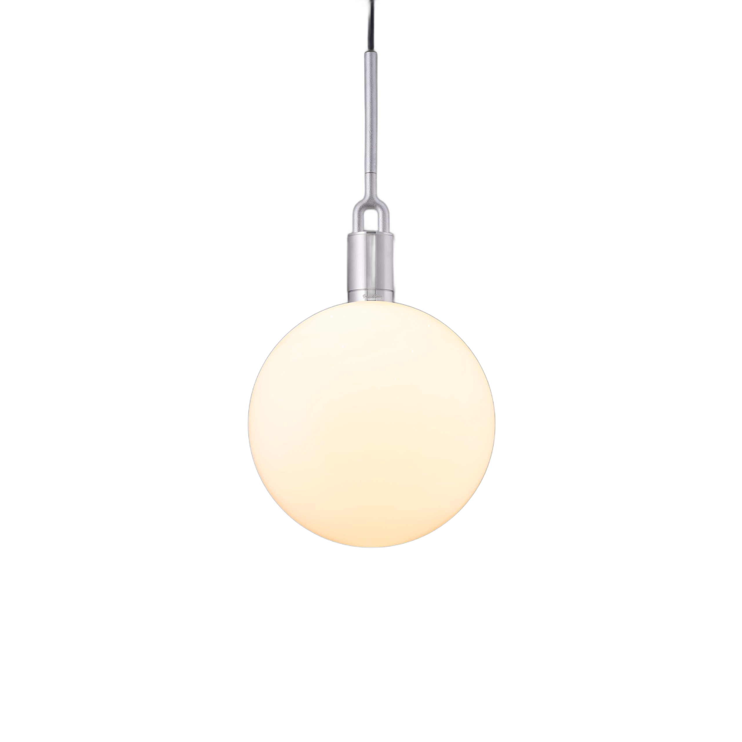 FORKED PENDANT / LINEAR / GLOBE / OPAL / LARGE / STEEL - Image 4