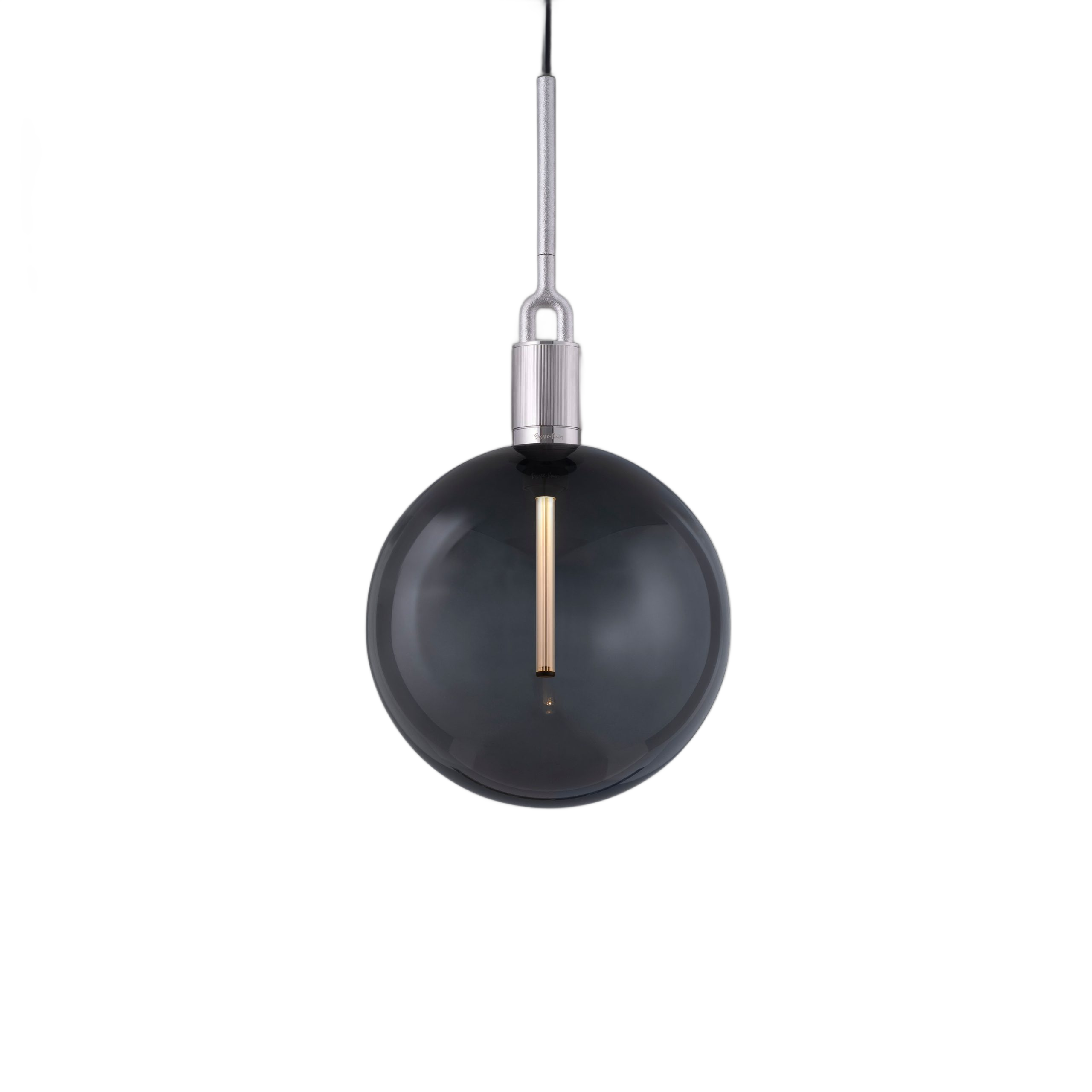 FORKED PENDANT / LINEAR / GLOBE / SMOKED / LARGE / STEEL - Image 5