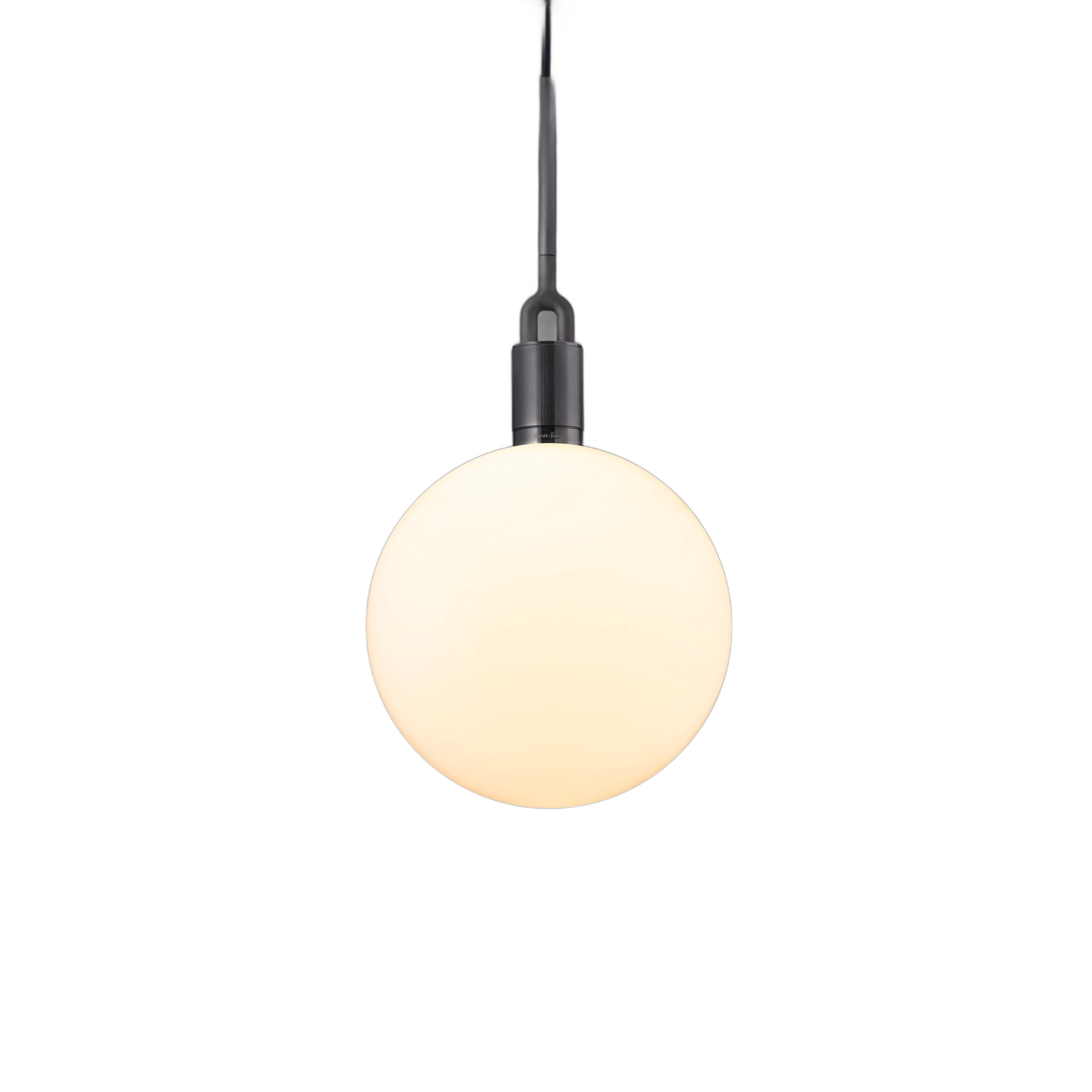 FORKED PENDANT / LINEAR / GLOBE / OPAL / LARGE / GUN METAL - Image 4