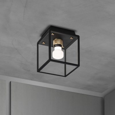 CAGED WET / CEILING / CROSS / SMALL / BLACK / BRASS