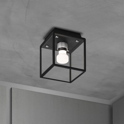 CAGED WET / CEILING / CROSS / SMALL / BLACK / STEEL