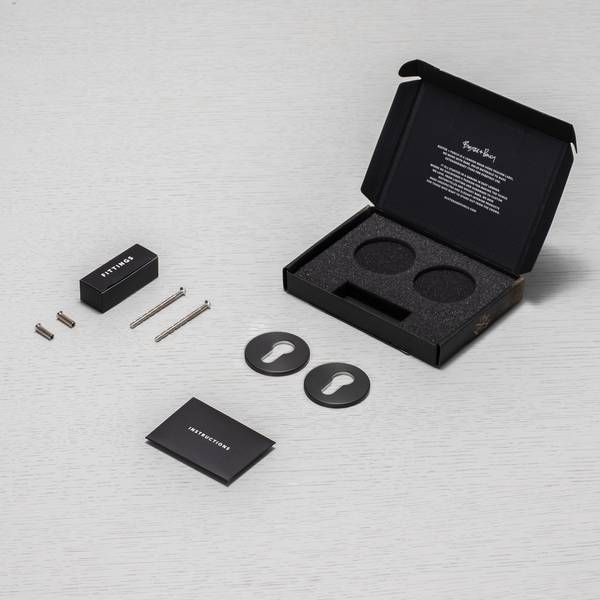 EURO CYLINDER KEY ESCUTCHEON / GUN METAL - Image 2