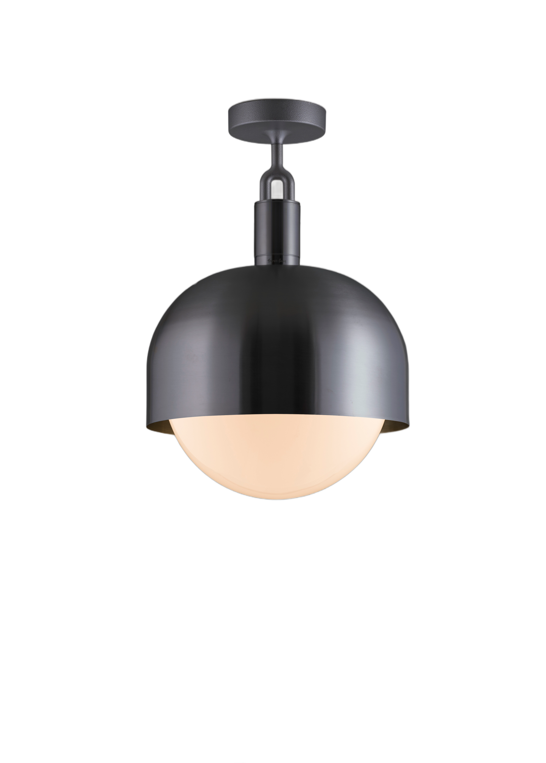 FORKED CEILING / LINEAR / SHADE / GLOBE / OPAL / LARGE / GUN METAL - Image 4
