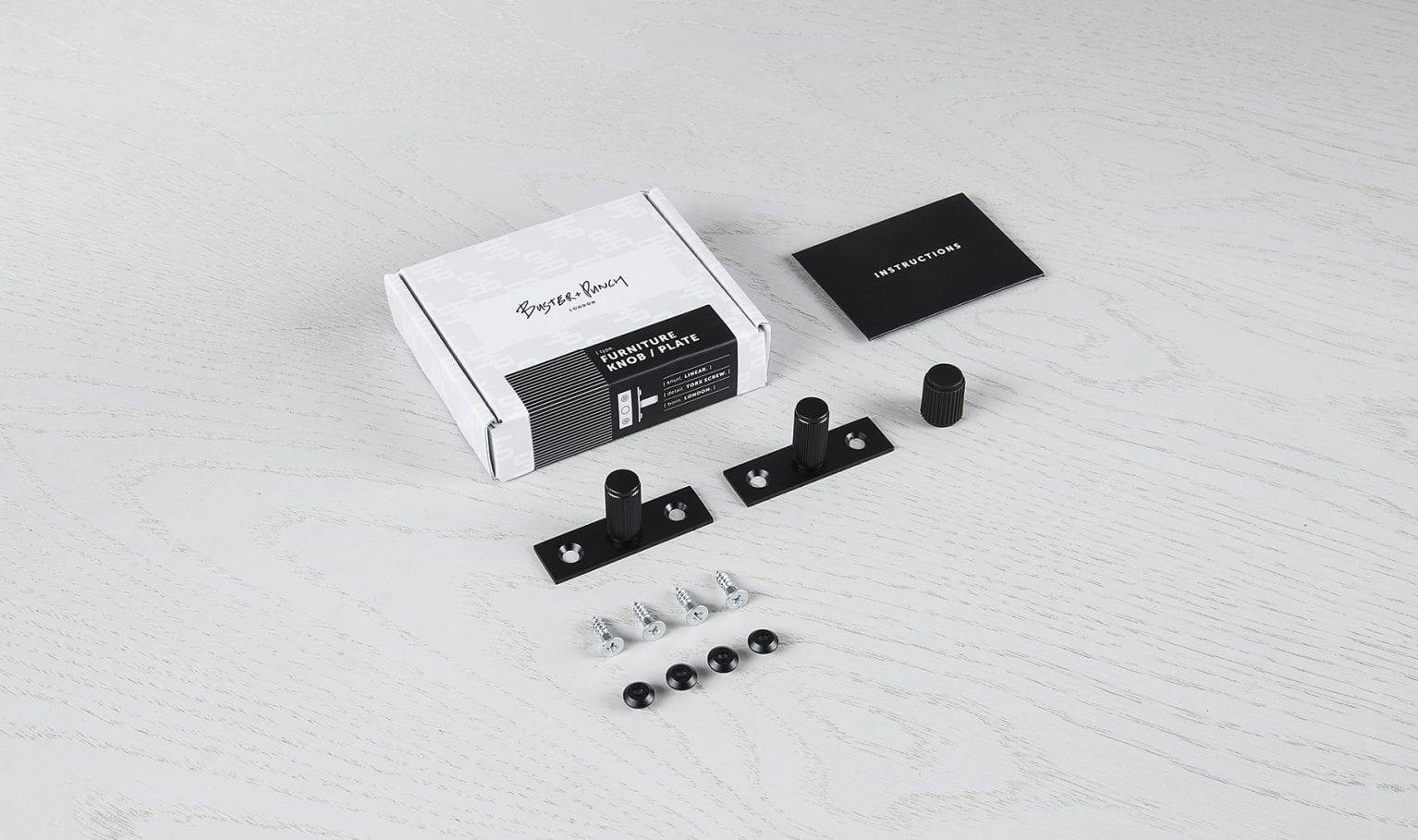 FURNITURE KNOB / PLATE / LINEAR / BLACK - Image 2