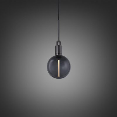 FORKED PENDANT / LINEAR / GLOBE / SMOKED / MEDIUM / GUN METAL