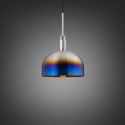 FORKED PENDANT / LINEAR / SHADE / LARGE / BURNT STEEL