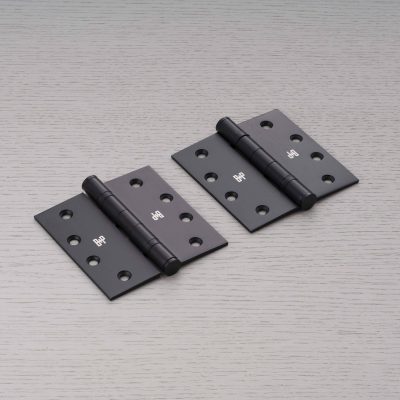 DOOR HINGE / SET OF 2 / 4 X 4 INCH / WELDERS BLACK