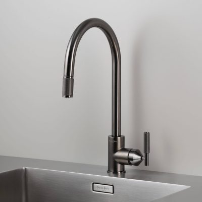KITCHEN FAUCET / PULL-OUT WITH DUAL SPRAY / CROSS / GUN METAL