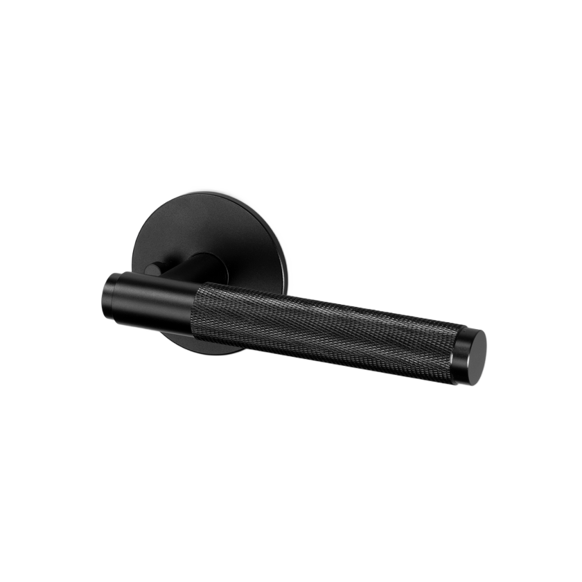 DOOR HANDLE SET / PRIVACY / CROSS / BLACK - Image 5